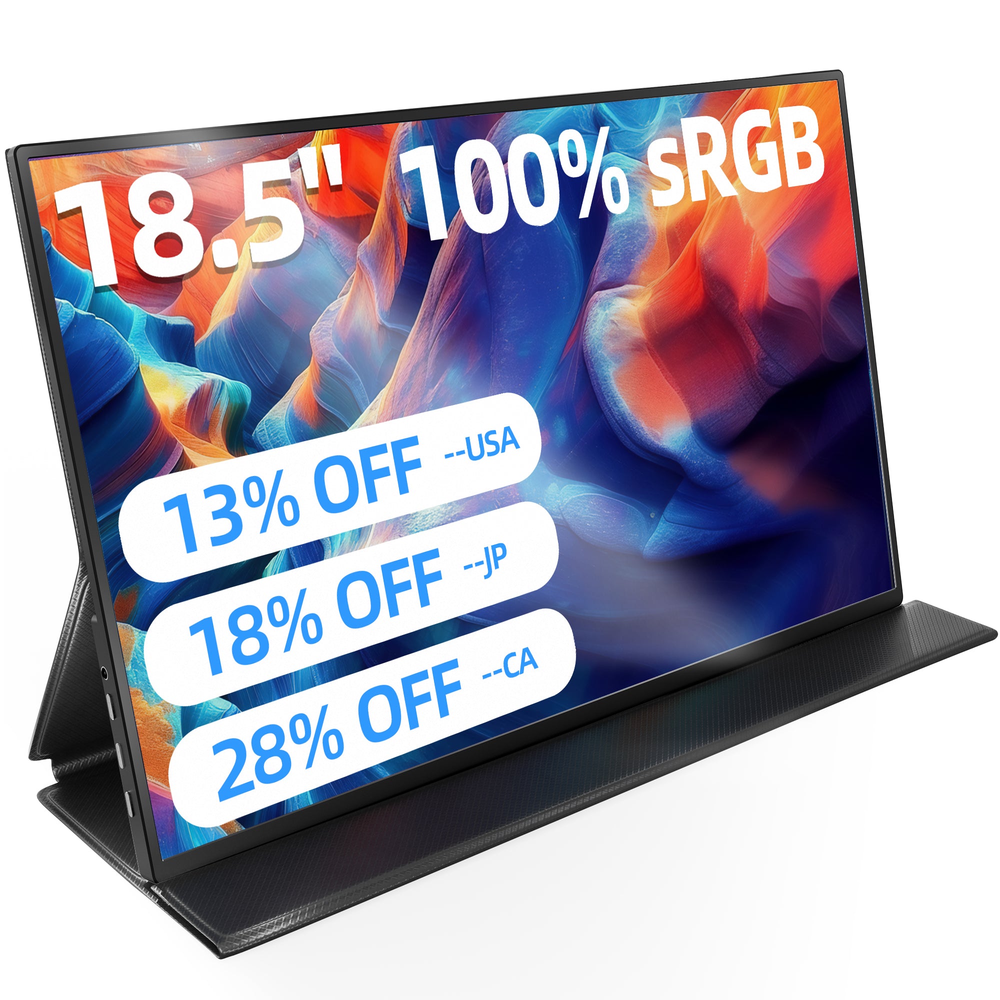 18.5inch (Black) 16:9 FHD large Portable Monitor