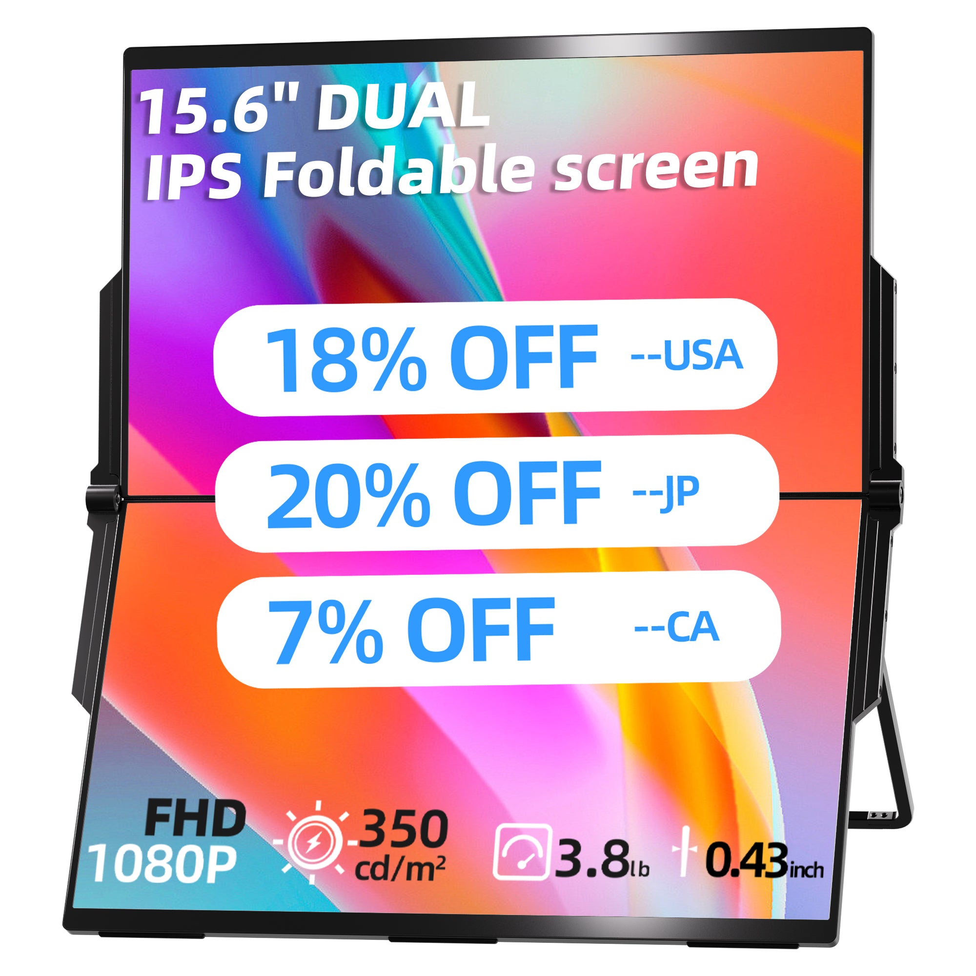 Ingnok Folding Dual Computer Monitor